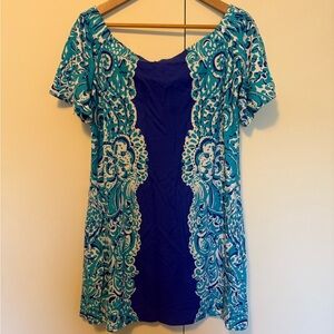 Lilly Pulitzer Blue and Cream Dress